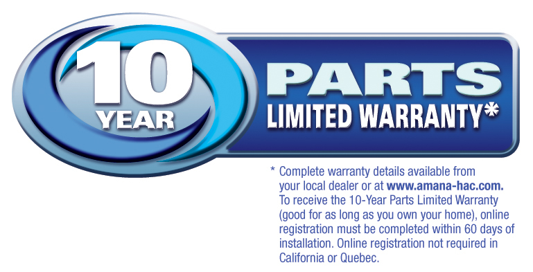 10YR Limited Parts Warranty